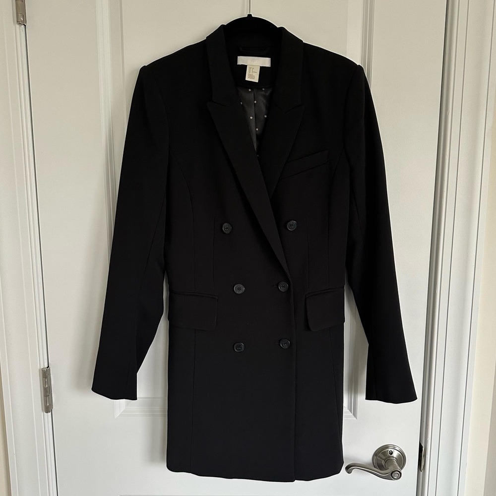 H&M Double-Breasted Blazer Dress w/ Star lining - Size 6